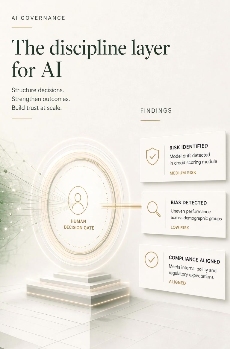 SameGROUND routes AI findings through a human decision gate, each finding graded.